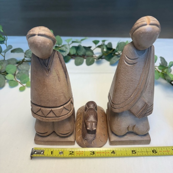 Handcrafted Wooden Nativity Figurines - Picture 5 of 8